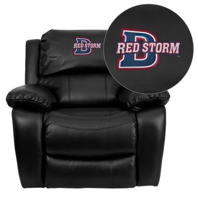 Dixie State College Red Storms Leather Rocker Recliner - MEN-DA3439-91-BK-41025-EMB-GG