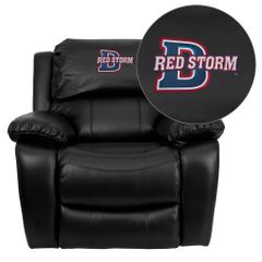 Dixie State College Red Storms Leather Rocker Recliner - MEN-DA3439-91-BK-41025-EMB-GG