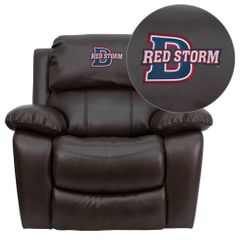 Dixie State College Red Storms Leather Rocker Recliner - MEN-DA3439-91-BRN-41025-EMB-GG