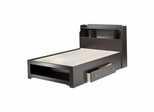 Dixon Full Size Storage Bed with Bookcase Headboard - Nexera Furniture