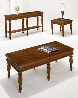 DMI Office Antigua Occasional Table Set in West Indies Cherry Finish