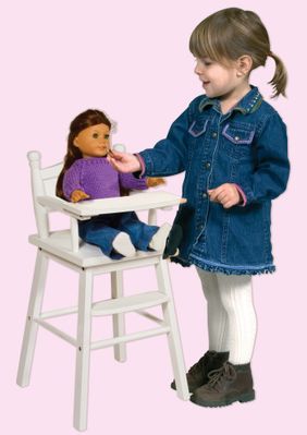 Doll High Chair - White - Guidecraft - G98123