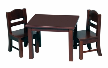 Doll Table and Chair Set in Espresso - Guidecraft - G98115