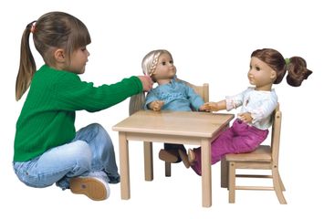 Doll Table and Chair Set in Natural - Guidecraft - G98114