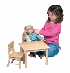 Doll Table and Chair Set in Natural - Guidecraft - G98114