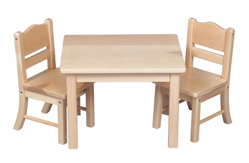 Doll Table and Chair Set in Natural - Guidecraft - G98114