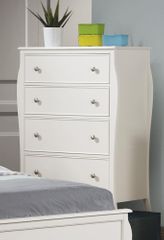 Dominique Drawer Chest in White - 400565