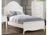 Dominique Full Youth Bed in White - 400561F