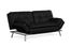 Double Cushion Convertible Sofa in Black - Matrix - BA-MDM-FA-BK