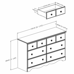 Double Dresser in Chocolate - Summer Breeze - South Shore Furniture - 3219027