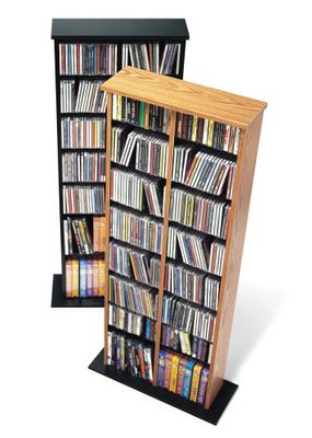 Double Multimedia Storage Tower in Black - Prepac Furniture - BMA-0320