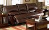 Double Reclining Sofa in Brown Leather - Coaster