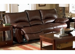 Double Reclining Sofa in Brown Leather - Coaster