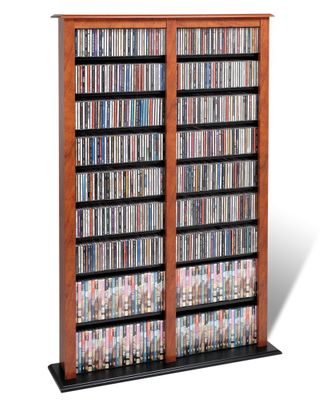 Double Width Barrister Tower in Cherry/Black - Prepac Furniture - CMB-0800