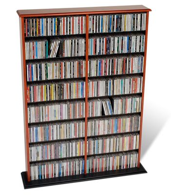 Double Width Wall Storage in Cherry/Black - Prepac Furniture - CMA-0640
