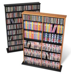 Double Width Wall Storage in Oak/Black - Prepac Furniture - OMA-0640