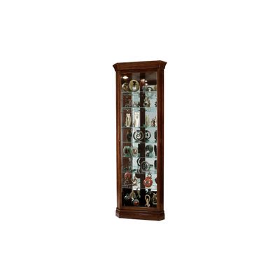 Drake Tuscany Cherry Corner Curio Cabinet - Howard Miller