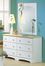 Dresser and Mirror Set - Double Dresser and Mirror Set in Pure White/Maple - South Shore Furniture - 3263-DM