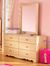 Dresser and Mirror Set - Double Dresser and Mirror Set in Romantic Pine - South Shore Furniture - 3272-DM