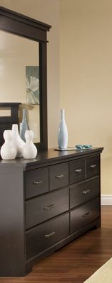 Dresser and Mirror Set in Ebony - South Shore Furniture - 3177-DM