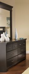 Dresser and Mirror Set in Ebony - South Shore Furniture - 3177-DM