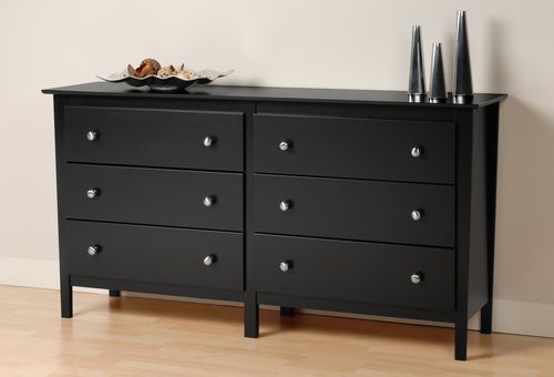 Dresser with 6 Drawers in Black - Berkshire - Prepac Furniture - BRK-6233