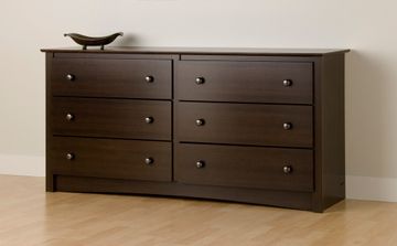 Dresser with 6 Drawers in Espresso - Fremont - Prepac Furniture - EDC-6330
