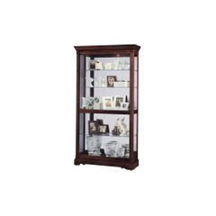 Dublin Curio Cabinet in Windsor Cherry - Howard Miller