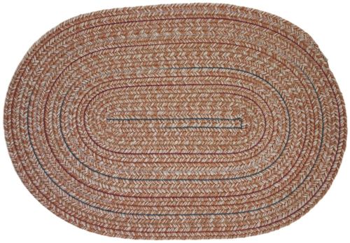 Duet Sandstone 8' Round Braided Rug - Rhody Rug - D-4338RDSA