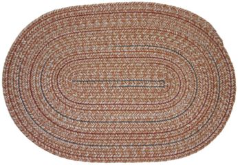 Duet Sandstone 8' Round Braided Rug - Rhody Rug - D-4338RDSA