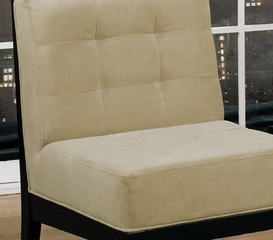 Dupont 203 Armless Chair in Taupe Microfiber - Armen Living - LCDU203SIMFTO