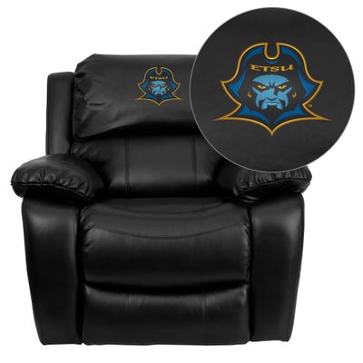 East Tennessee State University Buccaneers Leather Rocker Recliner - MEN-DA3439-91-BK-41027-EMB-GG