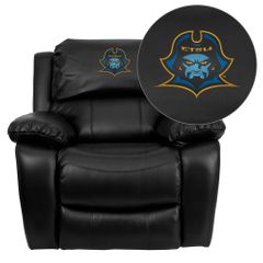 East Tennessee State University Buccaneers Leather Rocker Recliner - MEN-DA3439-91-BK-41027-EMB-GG