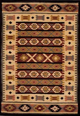 Eastern Weavers Southwest Wool Rug - Black Beige