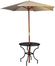 Easy to Assemble Iron Patio Table - Round Black 3" with Umbrella Hole - Pangaea Home and Garden Furniture - FM-C4851-K