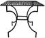 Easy to Assemble Iron Patio Table - Square Black 3" with Umbrella Hole - Pangaea Home and Garden Furniture - FM-C4850-K