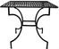 Easy to Assemble Iron Patio Table - Square Black 3" with Umbrella Hole - Pangaea Home and Garden Furniture - FM-C4850-K