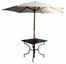 Easy to Assemble Iron Patio Table - Square Black 3" with Umbrella Hole - Pangaea Home and Garden Furniture - FM-C4850-K