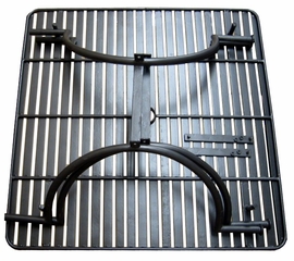Easy to Assemble Iron Patio Table - Square Pewter 3" with Umbrella Hole - Pangaea Home and Garden Furniture - FM-C4850