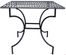 Easy to Assemble Iron Patio Table - Square Pewter 3" with Umbrella Hole - Pangaea Home and Garden Furniture - FM-C4850