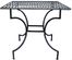 Easy to Assemble Iron Patio Table - Square Pewter 3" with Umbrella Hole - Pangaea Home and Garden Furniture - FM-C4850