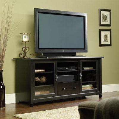 Edge Water Entertainment Credenza Estate Black - Sauder Furniture - 409048