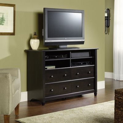 Edge Water Highboy TV Stand Estate Black - Sauder Furniture - 409242