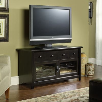 Edge Water Panel TV Stand Estate Black - Sauder Furniture - 409047