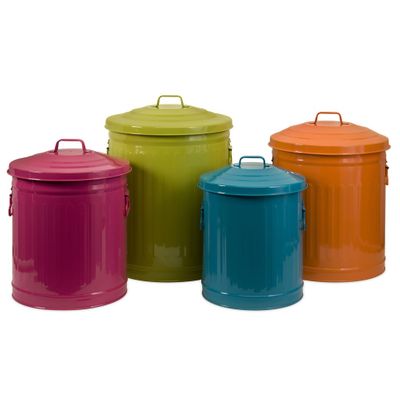 Edison Brights Storage Cans (Set of 4) - IMAX - 44095-4