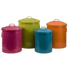 Edison Brights Storage Cans (Set of 4) - IMAX - 44095-4
