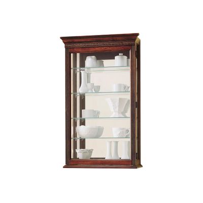 Edmonton Windsor Cherry Wall Display Cabinet - Howard Miller