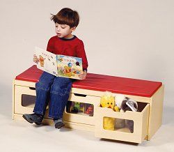 Educational Toy - Easy-view Storage Bench - Guidecraft - G6419
