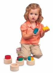 Educational Toy - Fraction Cups in Multi - Guidecraft - G6707