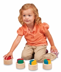 Educational Toy - Fraction Cups in Multi - Guidecraft - G6707